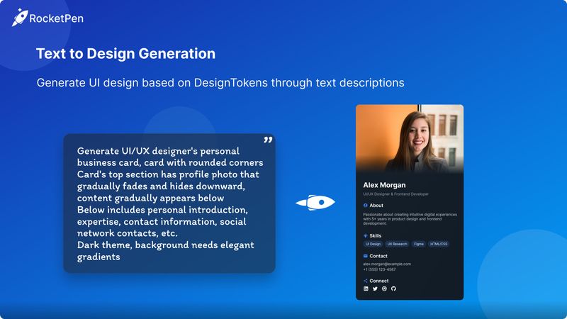 Text to design interface